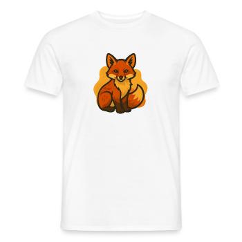 Fuchsjunges Illustration - Männer T-Shirt - Weiß - Vorne - AI Model Male 178 dark (178cm)