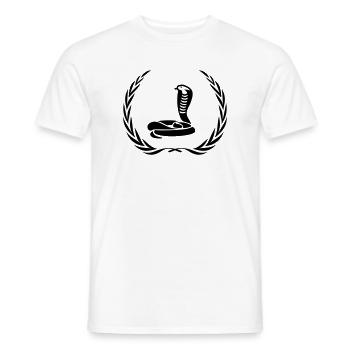 Snake Cobra Wreath - Men's T-Shirt - white - Front - AI Model Male 178 dark (178cm)