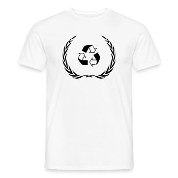 Couronne de symbole de recyclage - T-shirt homme - blanc - Devant - AI Model Male 178 dark (178cm)
