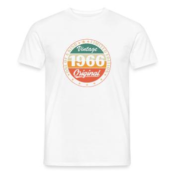60 Ans 1966 Vintage Rétro Cadeau D'anniversaire - T-shirt homme - blanc - Devant - AI Model Male 178 dark (178cm)