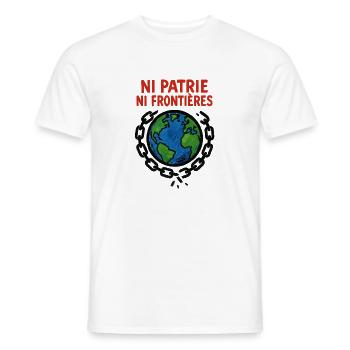 Weder Heimat noch Grenzen - Männer T-Shirt - Weiß - Vorne - AI Model Male 178 dark (178cm)
