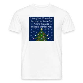 Der Weihnachtsbaum der Steuerzahler in der Downing Street - Männer T-Shirt - Weiß - Vorne - AI Model Male 178 dark (178cm)