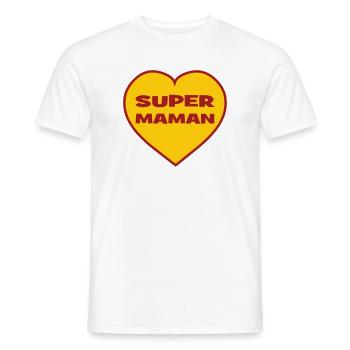 Super Mom - Mother's Day - Men's T-Shirt - white - Front - AI Model Male 178 dark (178cm)