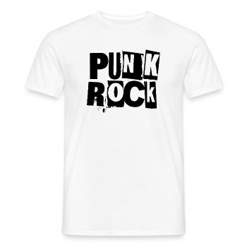 Logo gothique punk rock - T-shirt homme - blanc - Devant - AI Model Male 178 dark (178cm)