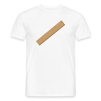 Rustikale Holzmaserung auf Holzplanke - Männer T-Shirt - Weiß - Vorne - AI Model Male 178 dark (178cm)
