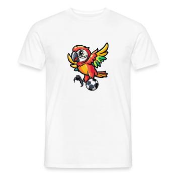 Parrot Soccer - Men's T-Shirt - white - Front - AI Model Male 178 dark (178cm)