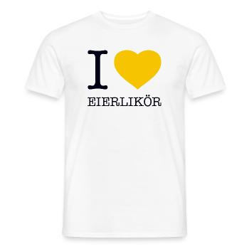 I love Eierlikör - Männer T-Shirt - Weiß - Vorne - AI Model Male 178 dark (178cm)