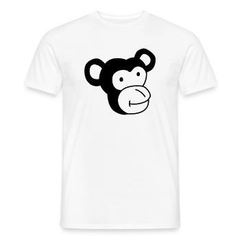 Cute Monkey – Jungle & Animal Lover Design - Men's T-Shirt - white - Front - AI Model Male 178 dark (178cm)