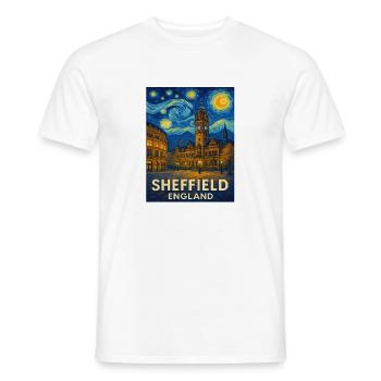 Sheffield England - Männer T-Shirt - Weiß - Vorne - AI Model Male 178 dark (178cm)