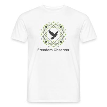 Freedom Observer - Men's T-Shirt - white - Front - AI Model Male 178 dark (178cm)