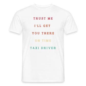 Taxi Chauffeur de taxi - T-shirt homme - blanc - Devant - AI Model Male 178 dark (178cm)