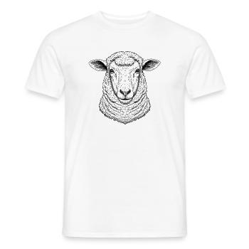 Sheep - Men's T-Shirt - white - Front - AI Model Male 178 dark (178cm)
