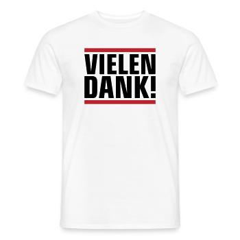 Vielen Dank Dankeschön - Männer T-Shirt - Weiß - Vorne - AI Model Male 178 dark (178cm)