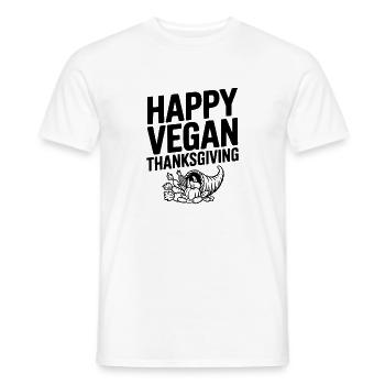 Frohes veganes Thanksgiving - Männer T-Shirt - Weiß - Vorne - AI Model Male 178 dark (178cm)