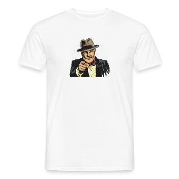 Vintage Gangster Index Finger (I want you!) - Men's T-Shirt - white - Front - AI Model Male 178 dark (178cm)