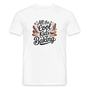 All the cool kids bake delicious breads and cookies - Men's T-Shirt - white - Front - AI Model Male 178 dark (178cm)