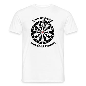 Darts in love - Men's T-Shirt - white - Front - AI Model Male 178 dark (178cm)