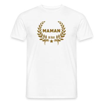 Luxury Mom - Mother's Day - Men's T-Shirt - white - Front - AI Model Male 178 dark (178cm)