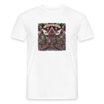 Christmas Horror Squiggle Factory Gnome Monster - Men's T-Shirt - white - Front - AI Model Male 178 dark (178cm)