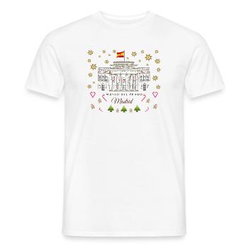 Madrid, Kunstmuseum Prado,  Zeichnung Weihnachten - Männer T-Shirt - Weiß - Vorne - AI Model Male 178 dark (178cm)