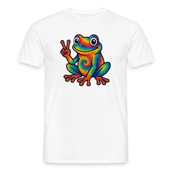 Tie Dye Frosch Liebhaber Herpetologie Frosch - Männer T-Shirt - Weiß - Vorne - AI Model Male 178 dark (178cm)