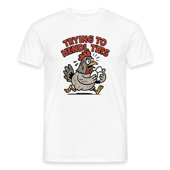 Essayer de faire passer ce dicton de poulet - T-shirt homme - blanc - Devant - AI Model Male 178 dark (178cm)
