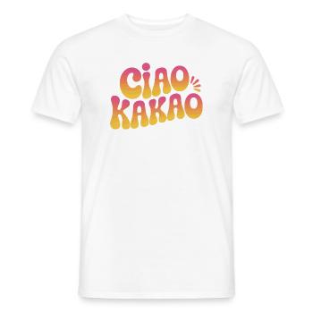 Ciao Cocoa Hot Chocolate Hot Chocolate Goodbye - Men's T-Shirt - white - Front - AI Model Male 178 dark (178cm)