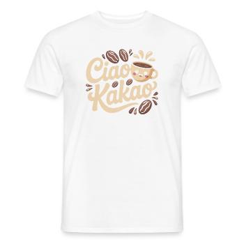 Ciao Cocoa Hot Chocolate Hot Chocolate Goodbye - Men's T-Shirt - white - Front - AI Model Male 178 dark (178cm)