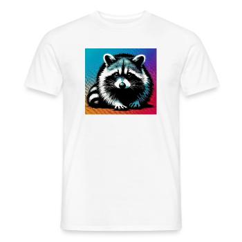Raton laveur - T-shirt homme - blanc - Devant - AI Model Male 178 dark (178cm)
