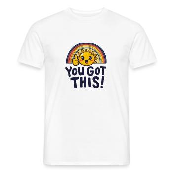 Sunshine Boost You Got This - Men's T-Shirt - white - Front - AI Model Male 178 dark (178cm)