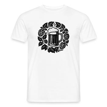 Bier kranz - Men's T-Shirt - white - Front - AI Model Male 178 dark (178cm)