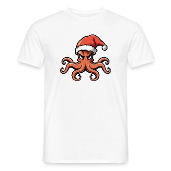 Oktopus Weihnachten - Männer T-Shirt - Weiß - Vorne - AI Model Male 178 dark (178cm)