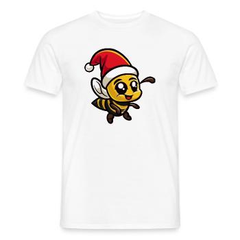 Biene Weihnachten - Männer T-Shirt - Weiß - Vorne - AI Model Male 178 dark (178cm)