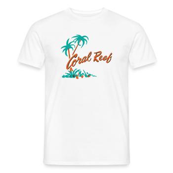 Coral Reef Palm Logo - Men's T-Shirt - white - Front - AI Model Male 178 dark (178cm)