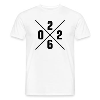 2026 - Männer T-Shirt - Weiß - Vorne - AI Model Male 178 dark (178cm)
