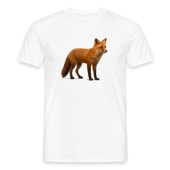 Renard roux à la lumière de la nature - T-shirt homme - blanc - Devant - AI Model Male 178 dark (178cm)