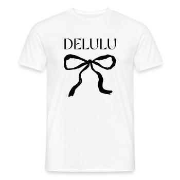 Déclaration Delulu avec révérence - T-shirt homme - blanc - Devant - AI Model Male 178 dark (178cm)