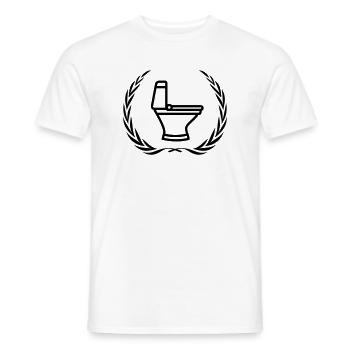 Toilet Toilet Wreath - Men's T-Shirt - white - Front - AI Model Male 178 dark (178cm)