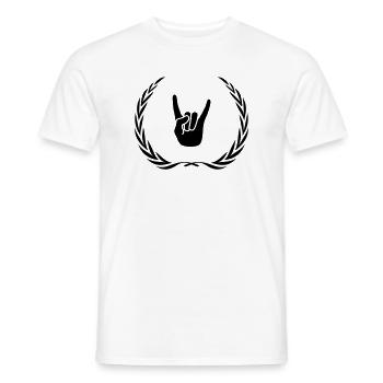 Couronne de symbole de la main du parti - T-shirt homme - blanc - Devant - AI Model Male 178 dark (178cm)