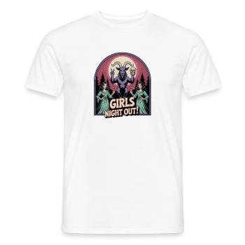 Girls Night out - Funny Satanism T-Shirt - Men's T-Shirt - white - Front - AI Model Male 178 dark (178cm)
