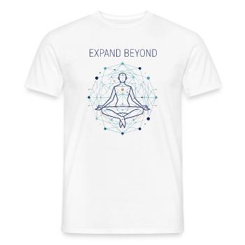 Méditation du Lotus - T-shirt homme - blanc - Devant - AI Model Male 178 dark (178cm)