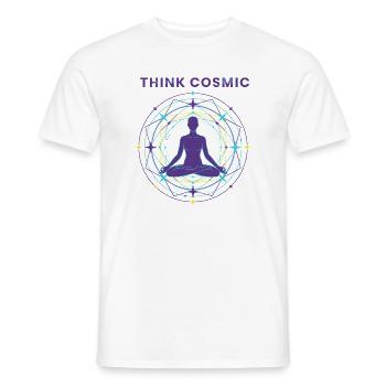 Méditation cosmique - T-shirt homme - blanc - Devant - AI Model Male 178 dark (178cm)
