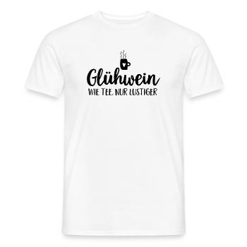 Gluehwein Weihnachtsmarkt Spruch Humor - Männer T-Shirt - Weiß - Vorne - AI Model Male 178 dark (178cm)