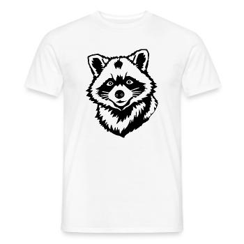 Raccoon - Men's T-Shirt - white - Front - AI Model Male 178 dark (178cm)