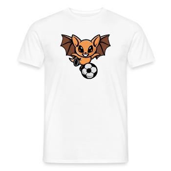 Orangene Fledermaus Kicker - Männer T-Shirt - Weiß - Vorne - AI Model Male 178 dark (178cm)