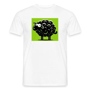 Mouton noir - T-shirt homme - blanc - Devant - AI Model Male 178 dark (178cm)