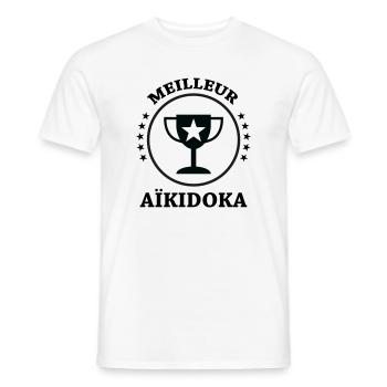 Bestes Aikido – Aikido - Männer T-Shirt - Weiß - Vorne - AI Model Male 178 dark (178cm)
