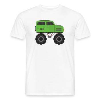 Camion monstre - T-shirt homme - blanc - Devant - AI Model Male 178 dark (178cm)