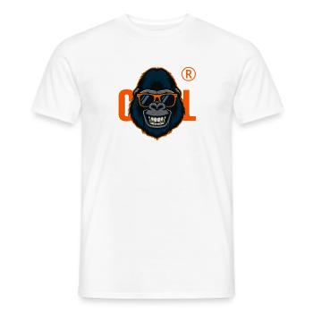 Gorilla mit orangefarbener Sonnenbrille - Männer T-Shirt - Weiß - Vorne - AI Model Male 178 dark (178cm)