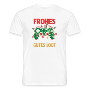 Weihnachtsmann Gamer Zocker  Weihnachtszeit Weihna - Männer T-Shirt - Weiß - Vorne - AI Model Male 178 dark (178cm)